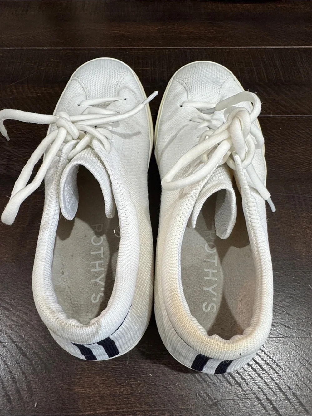 Rothy’s White Knit Lace-Up Women's Sneakers